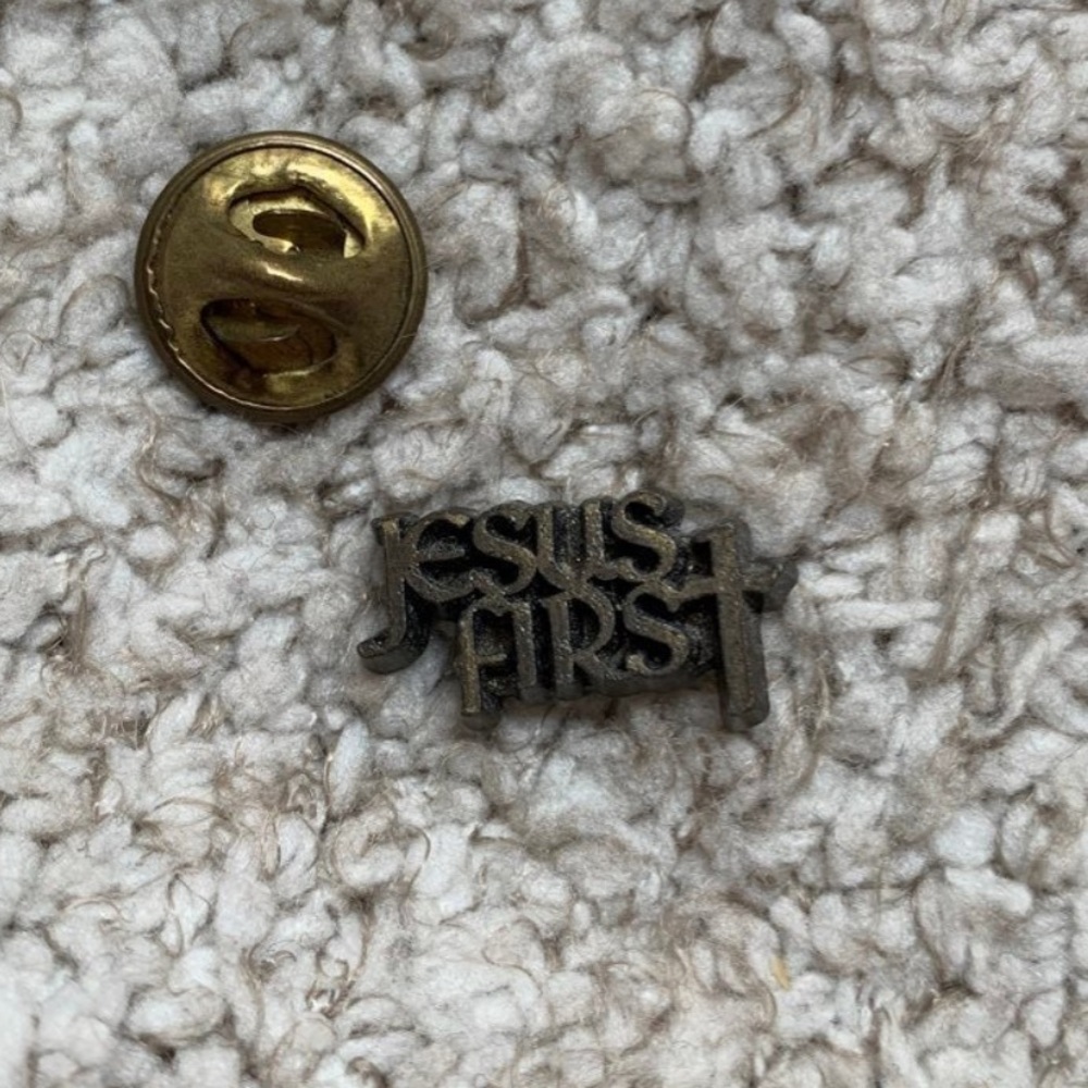 Jesus First hat pin tie tack